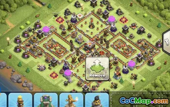 town hall 11, trophy/war base layout #34141