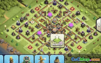town hall 11, trophy/war base layout #34160