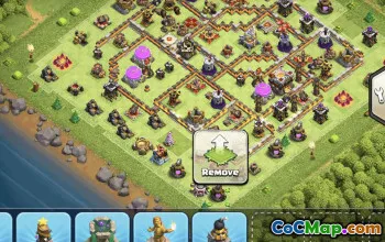 town hall 11, trophy/war base layout #34167
