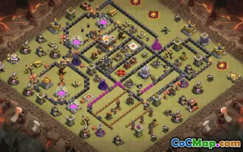 town hall 11, trophy/war base layout #34209