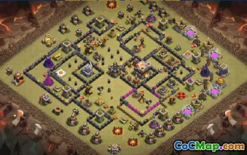 town hall 11, trophy/war base layout #34211