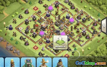 town hall 11, trophy/war base layout #34305