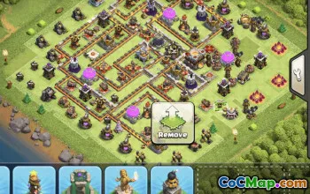 town hall 11, trophy/war base layout #34310