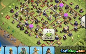 town hall 11, trophy/war base layout #34384