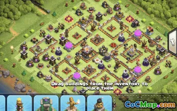 town hall 11, trophy/war base layout #34386