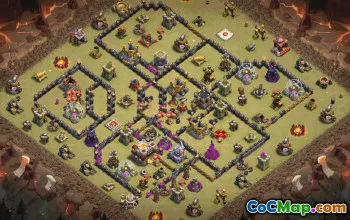 town hall 11, trophy/war base layout #34413
