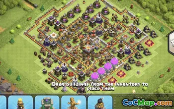 town hall 11, trophy/war base layout #34447