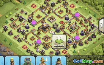 town hall 11, trophy/war base layout #34583