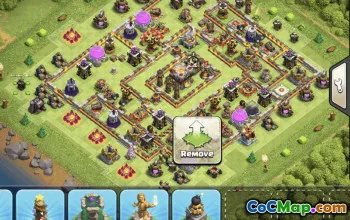 town hall 11, trophy/war base layout #34678