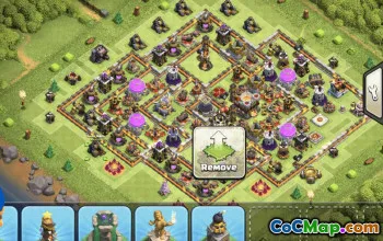 town hall 11, trophy/war base layout #34680