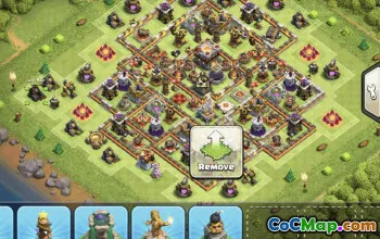 town hall 11, trophy/war base layout #34742