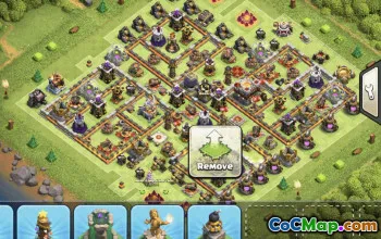 town hall 11, trophy/war base layout #34746