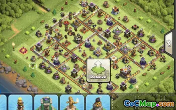 town hall 11, trophy/war base layout #34838