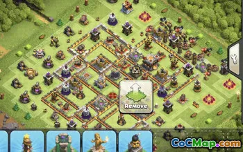 town hall 11, trophy/war base layout #34964