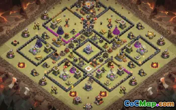 town hall 11, trophy/war base layout #35092