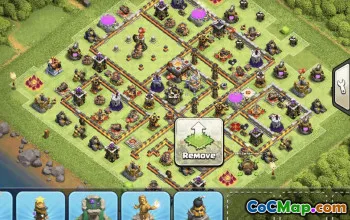 town hall 11, trophy/war base layout #35137