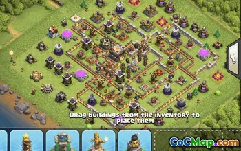 town hall 11, trophy/war base layout #35397
