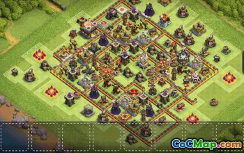 town hall 11, trophy/war base layout #35518