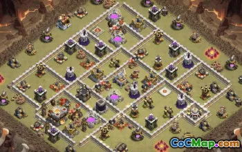 town hall 11, trophy/war base layout #37049