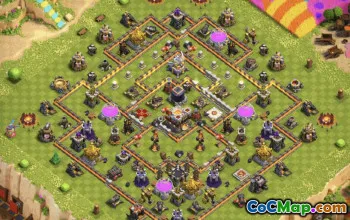 town hall 11, trophy/war base layout #37578