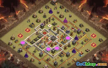 town hall 11, trophy/war base layout #37683