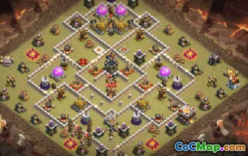 town hall 11, trophy/war base layout #37812