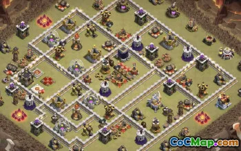 town hall 11, trophy/war base layout #37832