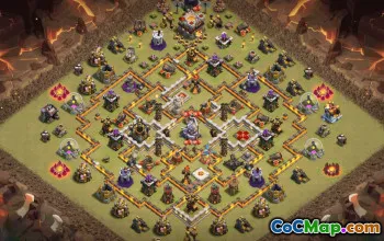 town hall 11, trophy/war base layout #37950