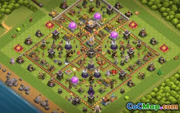 town hall 11, trophy/war base layout #38482