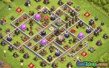 town hall 11, trophy/war base layout #38535