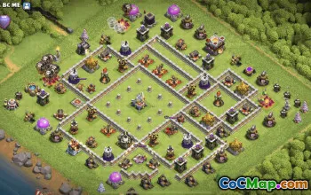 town hall 11, trophy/war base layout #38545