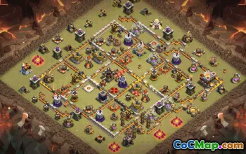 town hall 11, trophy/war base layout #38619