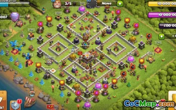 town hall 11, trophy/war base layout #38640