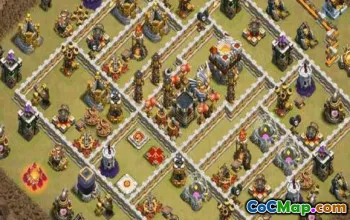 town hall 11, trophy/war base layout #38736