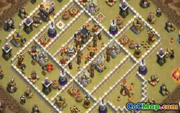 town hall 11, trophy/war base layout #38739