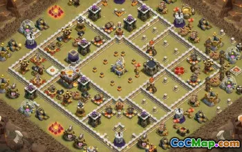 town hall 11, trophy/war base layout #38752