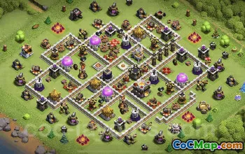 town hall 11, trophy/war base layout #38944