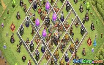 town hall 11, trophy/war base layout #38970