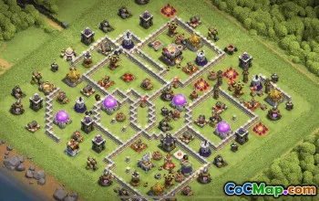 town hall 11, trophy/war base layout #39009