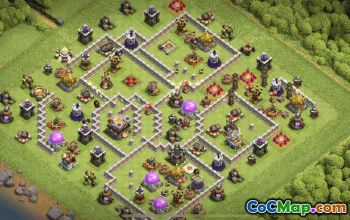 town hall 11, trophy/war base layout #39011