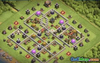 town hall 11, trophy/war base layout #39048