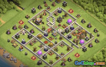 town hall 11, trophy/war base layout #39050