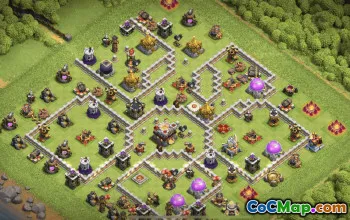 town hall 11, trophy/war base layout #39056