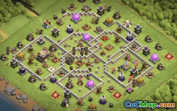 town hall 11, trophy/war base layout #39092
