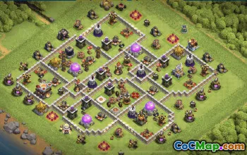 town hall 11, trophy/war base layout #39177