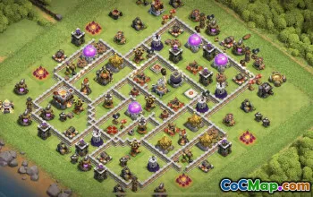 town hall 11, trophy/war base layout #39285
