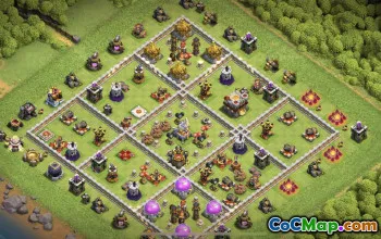 town hall 11, trophy/war base layout #39290