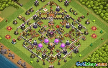 town hall 11, trophy/war base layout #39590