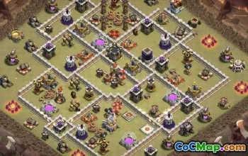 town hall 11, trophy/war base layout #39858