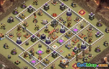 town hall 11, trophy/war base layout #39859